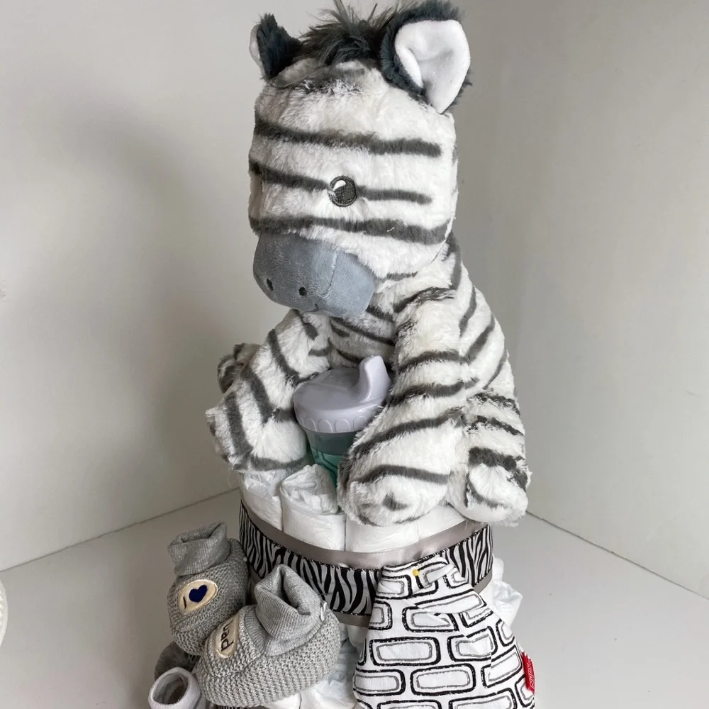 Zebra Diaper Cake